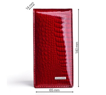 Zagatto Skórzane etui na karty RFID pudełko Slim