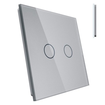 LIVOLO PANEL SZKLANY WŁĄCZNIKA DOT. PODWÓJNEGO S