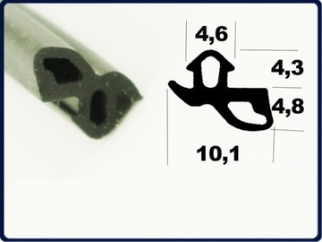 Уплотнитель окна Aluplast черный (S-1560) 1