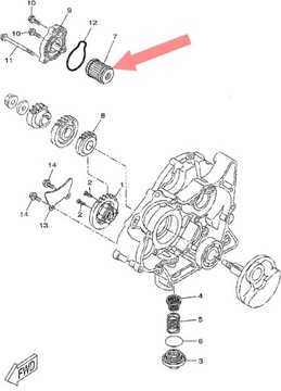 Yamaha 1S7-E3440-00 МАСЛЯНЫЙ ФИЛЬТР YP125 X-Max 125 300 WR125 WR250 WR450