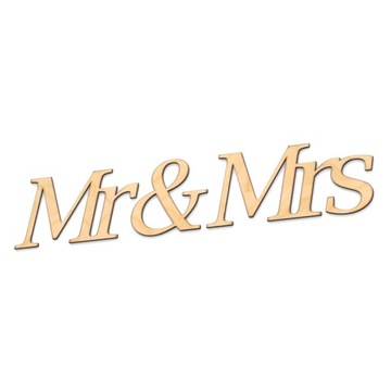 3D деревянные надписи на стене - Mr & Mrs