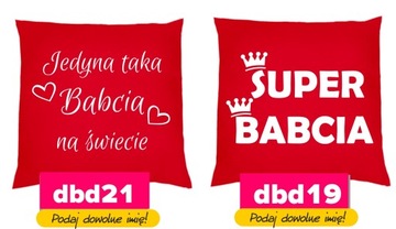 CZERWONA PODUSZKA DZIEŃ BABCI DZIADKA PREZENT