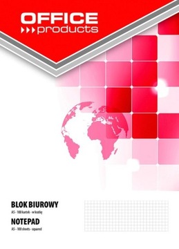 Blok biurowy A5 kratka 100 kartek 70g