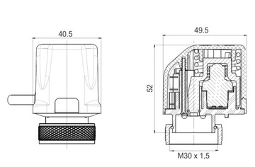 Термопривод NC Watts M30x1,5 Floor 9 шт.