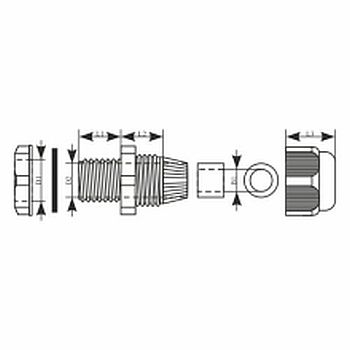 Кабельный ввод PG16 IP68 PG-16