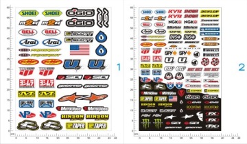MOTOR TUNING STICKERS DRUK большой набор 60 x 44 см