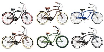 Мужской велосипед Beach Cruiser 26 черный DRACULA RoyalBi 3 скорости Shimano Retro