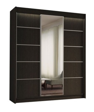 Szafa przesuwna trzydrzwiowa 180cm wenge M180