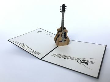 Gitara Akustyczna, 3d Kartka, Muzyka, Dzień Ojca