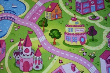 ДЕТСКИЙ КОВЕР 50х350 см SWEET TOWN STREETS розовый #EE2276