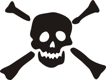 CZASZKA CZACHA SKULL Naklejka 400-6 P RÓŻNE KOLORY