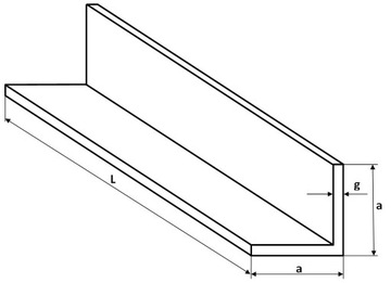 Kątownik aluminiowy 60x60x3 - 200 cm