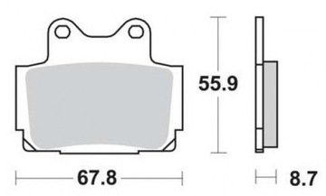 ЗАДНИЕ ТОРМОЗНЫЕ КОЛОДКИ TRW YAMAHA FZS 600 FAZER 98