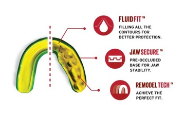 SAFE JAWZ OCHRANIACZ SZCZĘKI GREEN/YELLOW DO 11 LAT