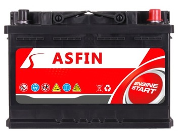 Akumulator ASFIN 12V 74Ah 640A (EN) VW, Volkswagen