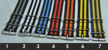 Pasek do zegarka w stylu NATO 20 mm nylon,kolory