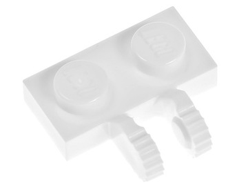 LEGO Płytka z zaczepem 1x2 60471 biała - 2 szt.