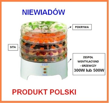 СУШИЛКА ДЛЯ ГРИБОВ И ОВОЩЕЙ NIEWIADÓW 500W ПОЛЬША