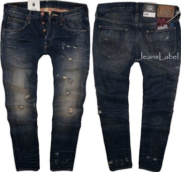 LEE DAREN jeansy slim vintage rozdarcia W30 L34
