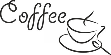 Naklejka samoprzylepna na ścianę meble do kuchni Coffee KAWA 140 cm