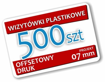 Wizytówki Plastikowe 05 mm 500 szt Karty Rabatowe