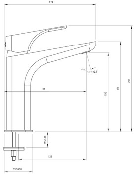фото ориг. №2, Washbasin faucet high nero color black