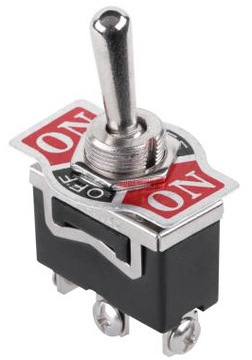 PRZELACZNIK 3 PIN METAL ON/OFF/ON 12-230V TS-303