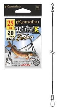 Kamatsu Przypon VolframX Carbon 5kg 30cm - 2szt