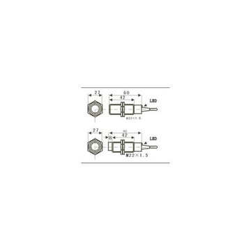 ИНДУКТИВНЫЙ ДАТЧИК LM22-3010PC PNP DC / NO+NC M22