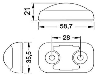 Светодиодный габаритный фонарь ОБРЫС TIR BUS 12V 24V