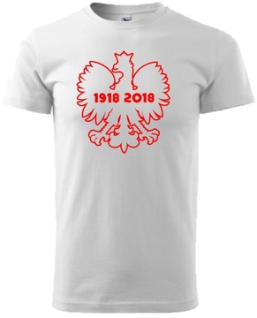 Patriotyczna koszulka z nadrukiem Orzeł 1918 5XL
