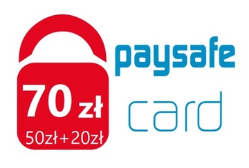 PaySafeCard 70 zł PSC Kod PIN Karta (50zł + 20zł)