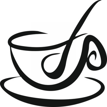 Dekoracja Naklejka do kuchni na ścianę filiżanka KAWA 70 cm