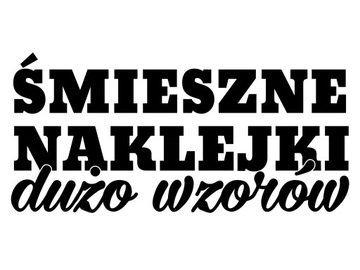 Naklejki Na Samochód Śmieszne Wlepki Stickery Naklejka HIT *WZORY