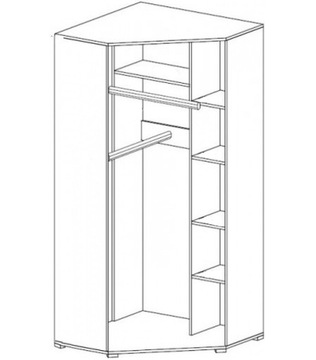 Шкаф угловой NEXT 2 (МБ) - современный, просторный
