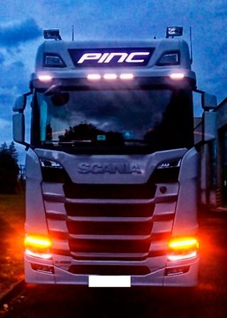 РЕКЛАМА НЕОНОВАЯ КРЫША SCANIA R SKYLED ТРУБЫ