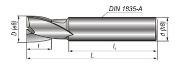 FREZ PALCOWY WALCOWY DIN327 2-OSTRZA 11mm FENES FV