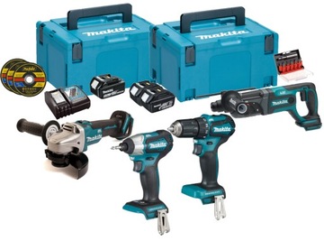 MAKITA ZESTAW 18V COMBO 4szt. NARZĘDZI 3xaku -24h!