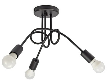 ŻYRANDOL LAMPA NOWOCZESNA 261-3 3PŁ LOFT BLACK