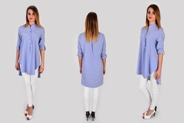 ДЛИННАЯ АСИММЕТРИЧНАЯ РУБАШКА-ТУНИКА, ЦВЕТА R - 42