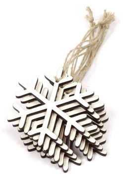 PŁATEK PŁATKI ZAWIESZKA DREWNIANA 16cm 6szt BN1012