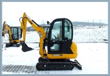 JCB 8020 CTS + пиктограммы наклейки - плоские рамки