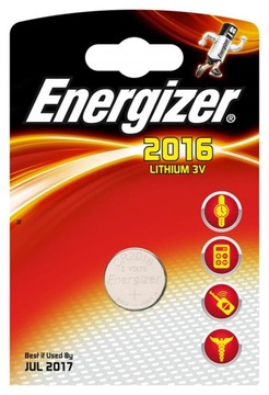 1x BATERIA LITOWA ENERGIZER 3V B CR 2016 DL2016 CR2016 BLISTER