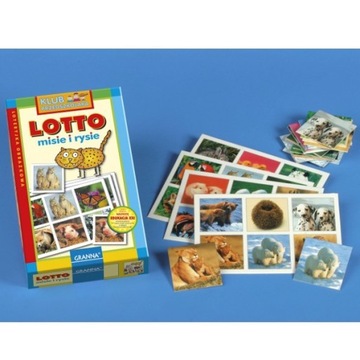 Карточная игра Granna Lotto, плюшевые мишки и рыси