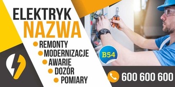 Baner reklamowy Reklama - Elektryk Usługi 3x1m