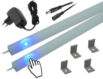 Podszafkowa listwa narożna LED 2x80cm z REGULACJĄ
