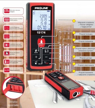 PROLINE Лазерный дальномер цифровой 20м