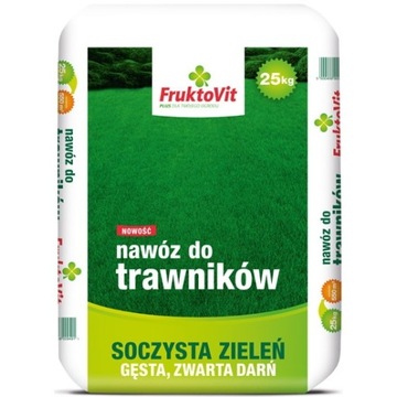 Fruktovit Plus nawóz pełnoskładnikowy do trawników trawy traw nawozy 25kg