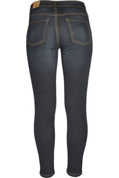 Mango Damskie Czarne Spodnie Jeansy Rurki Jeans Super Skinny Bawełna XS 34