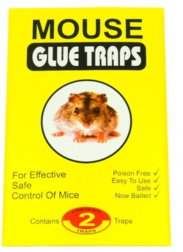 PUŁAPKA LEPOWA KLEJOWA NA MYSZY SZCZURY GRYZONIE MOUSE GLUE TRAPS (2 SZT)